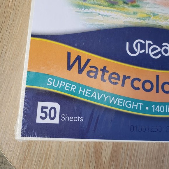 New UCreate Watercolor Paper White, 140 lb. 9" x 12" 50 Sheets Thick 140 lb - Picture 3 of 6